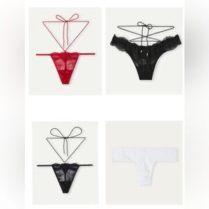 Intimissimi Lingerie Lot Lace Heartstrings Brazilians & Thongs Balconette Bras